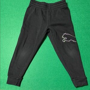 Puma Kids Black Sweatpants with Logo
